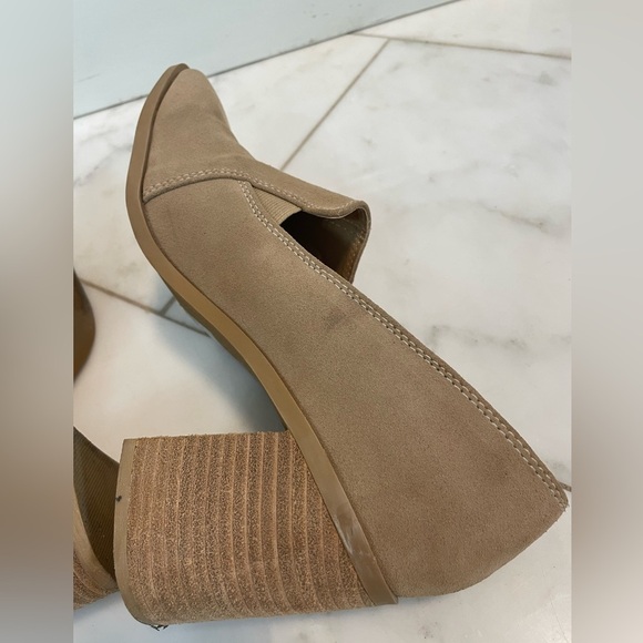 Joie, Wevenly tan suede leather block heel loafers size 8.5 work office comfort - Picture 8 of 11